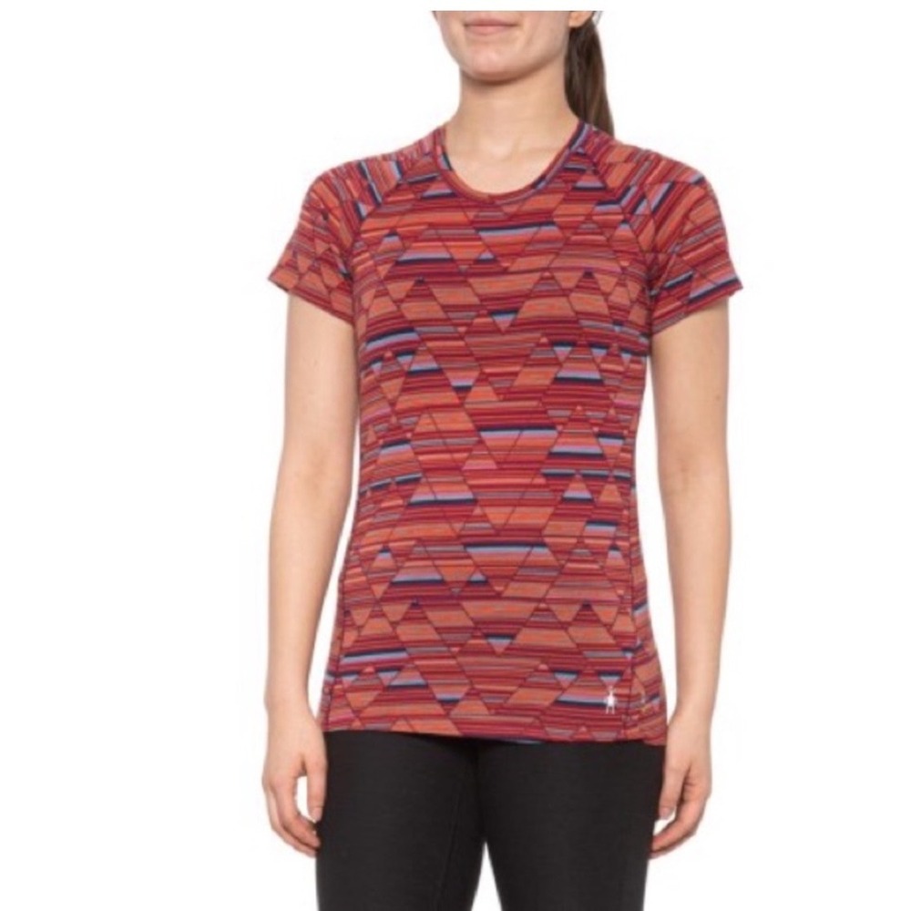Smartwool Merino 150 Base Layer Top XS Geometric Tee Gorpcore Granola Hiking
